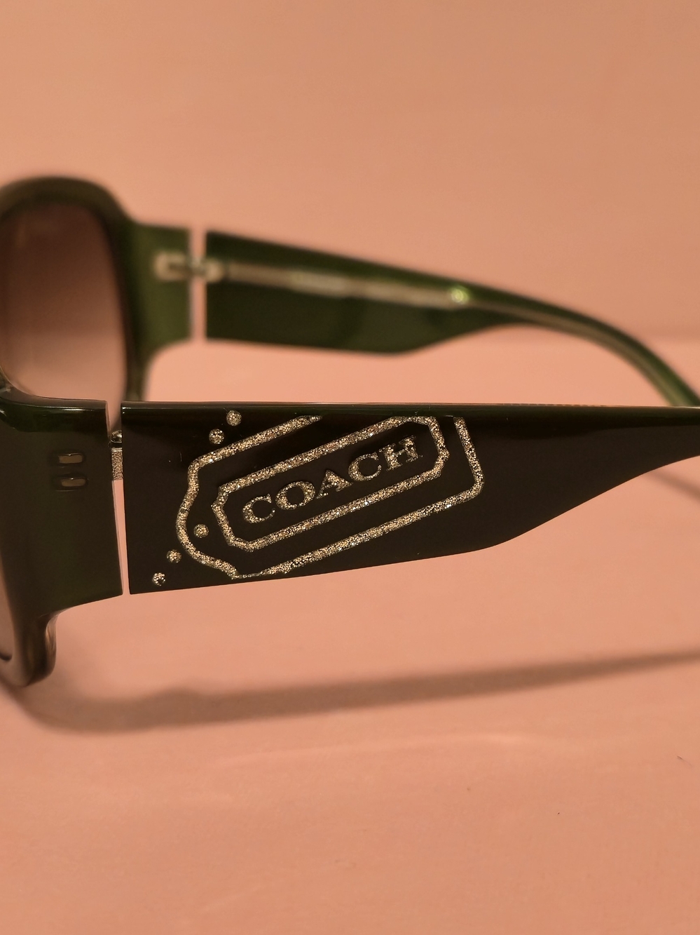 Coach Green Sunglasses with Logo - Picture 4 of 9